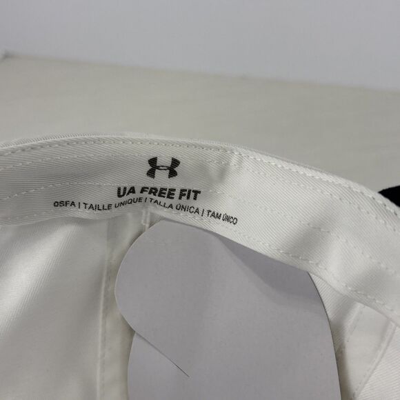 Under Armour Free Fit White Strapback Hat Cap Adjustable Womens One Size NWT - Picture 6 of 6
